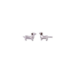 Sausage Dog Silver Earrings