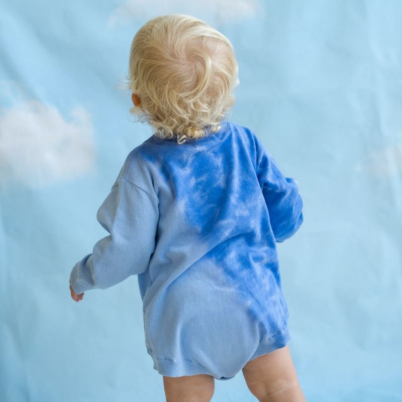 Organic Tie Dye Knit Baby Romper