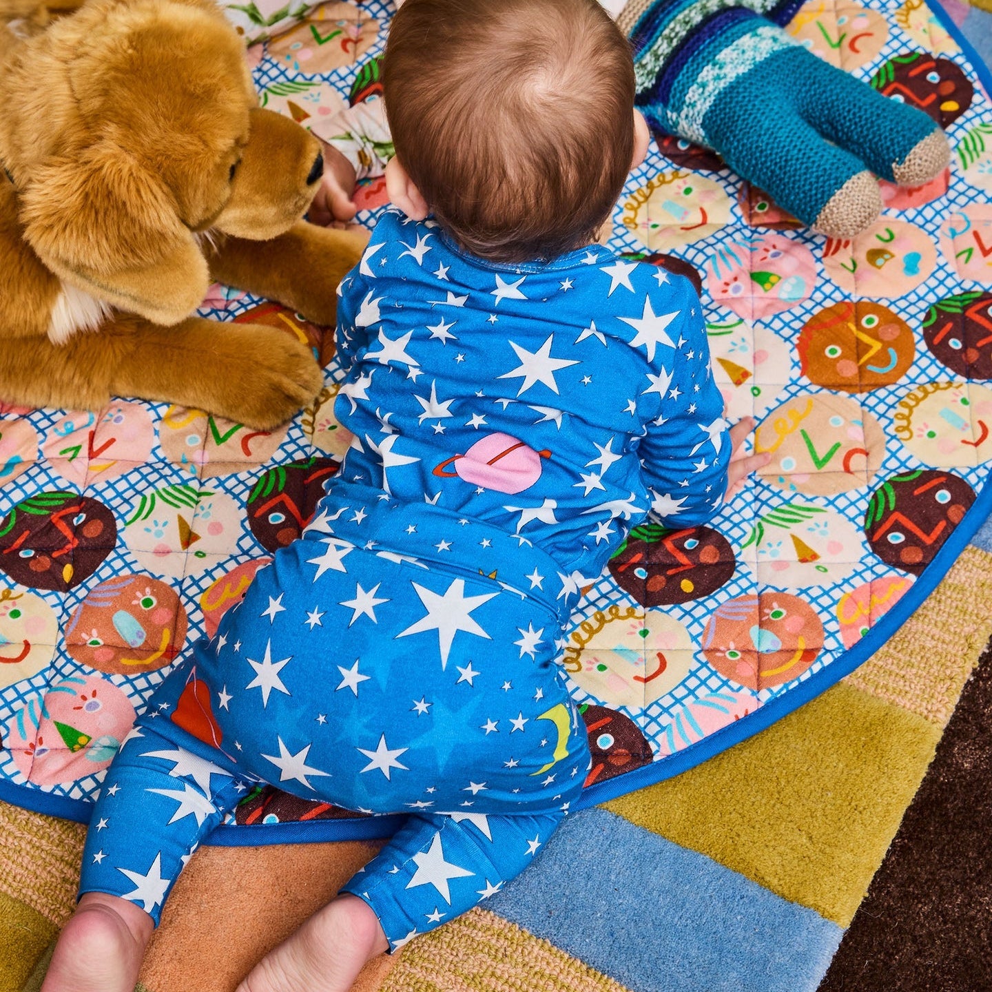 Stars And Moon Organic Drop Crotch Pant