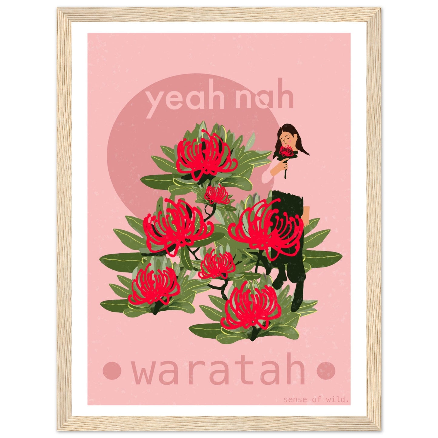 Yeah Nah Waratah Print