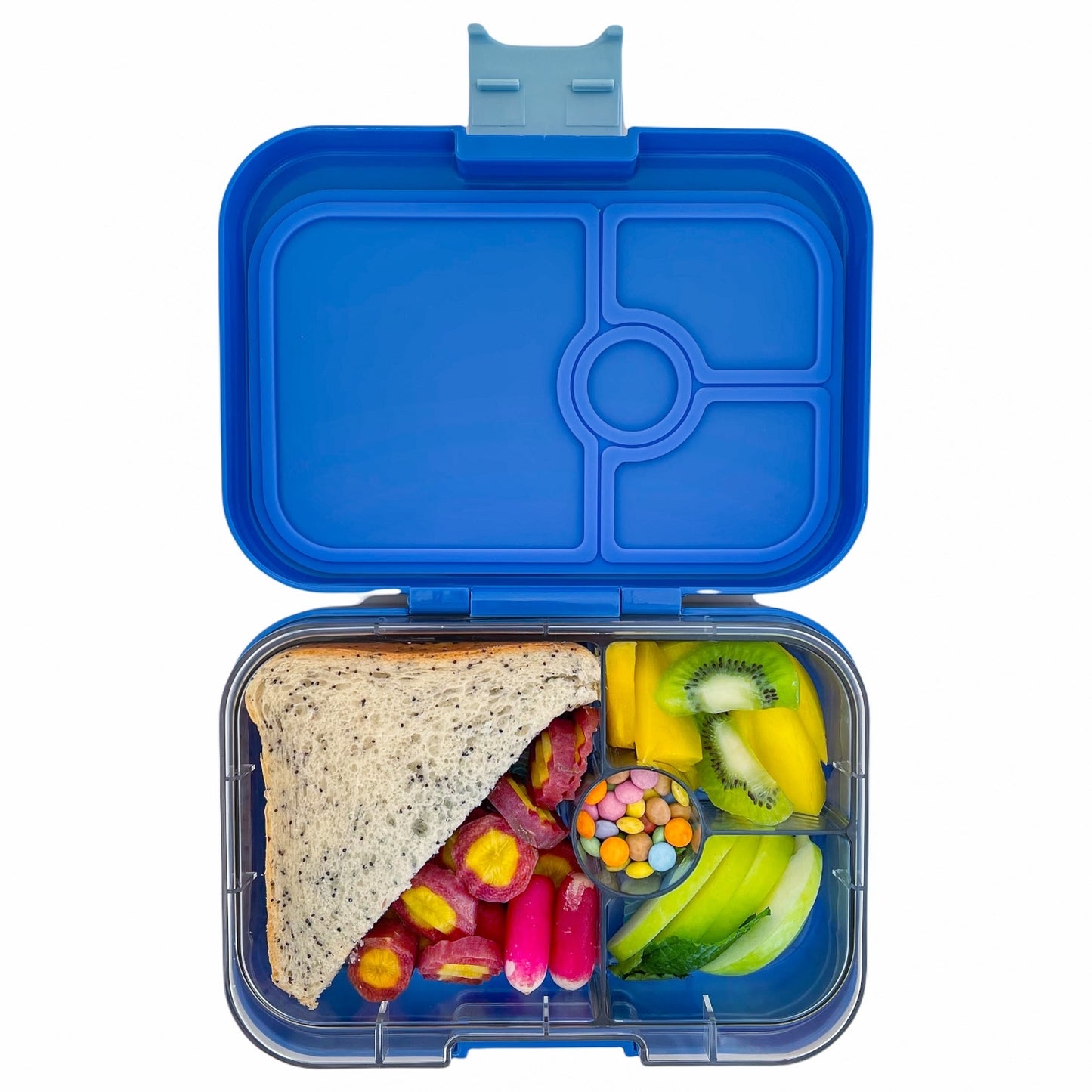 Yumbox Panino 4 Compartment Bento Box Blue Dino