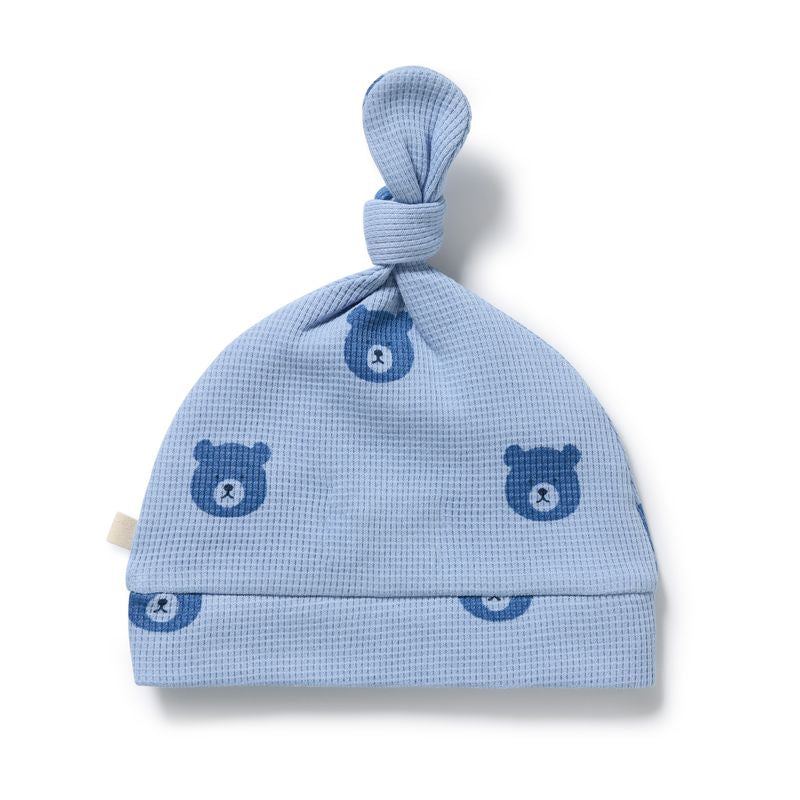 Bear Hugs Organic Waffle Knot Hat