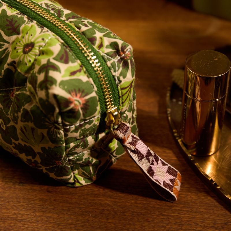 Cactus Green Magnolia Travel Pouch