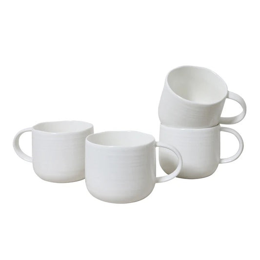 At Home White Mug Set of 4