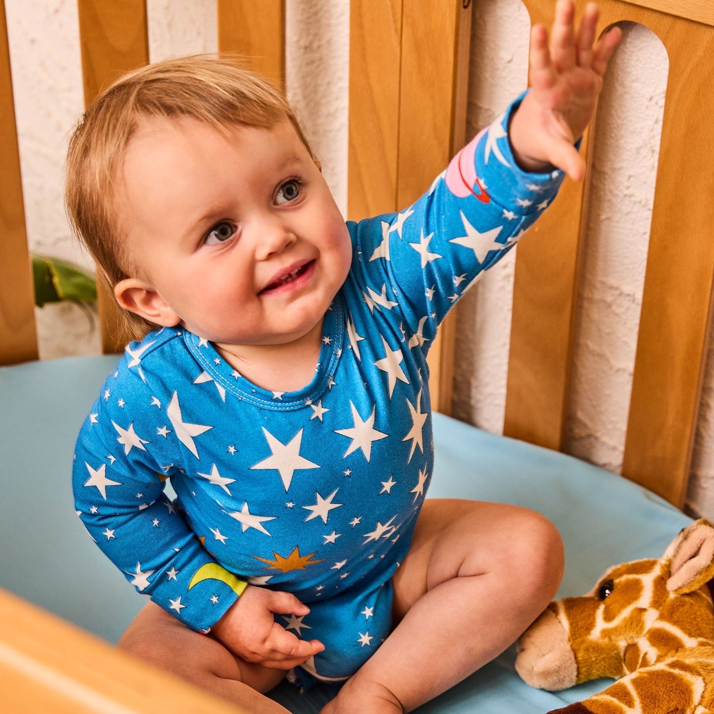 Stars And Moon Organic Long Sleeve Romper