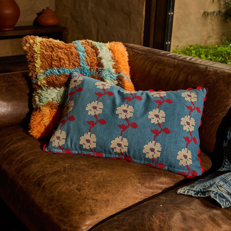 Poppy Anneliese Reversible Denim Cushion