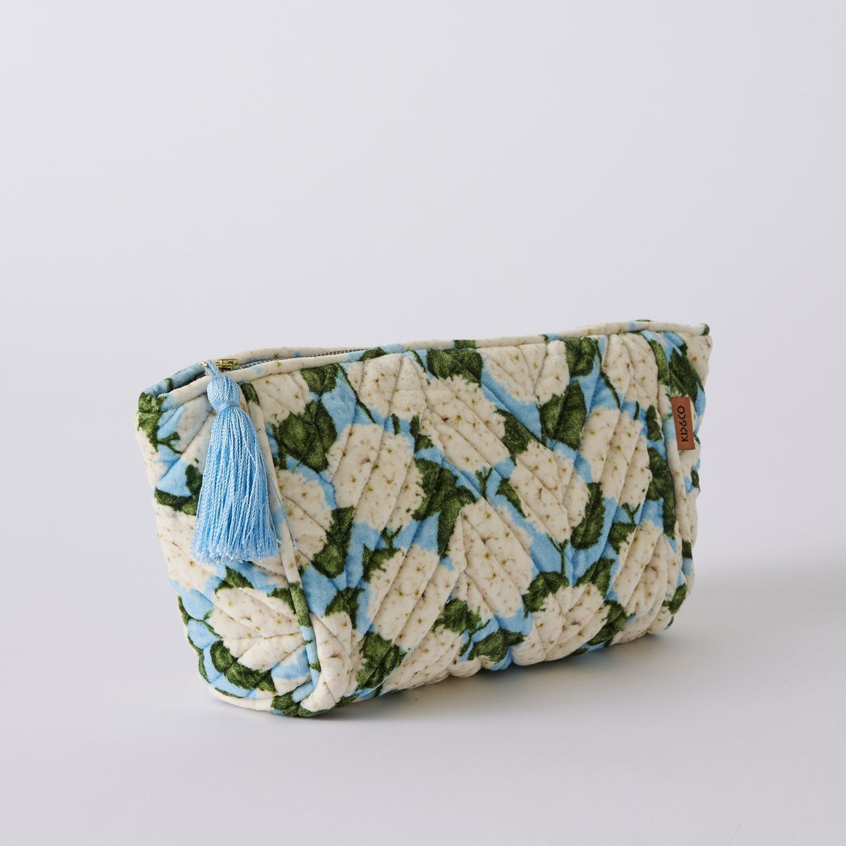 Hydrangea Blue Velvet Toiletry Bag