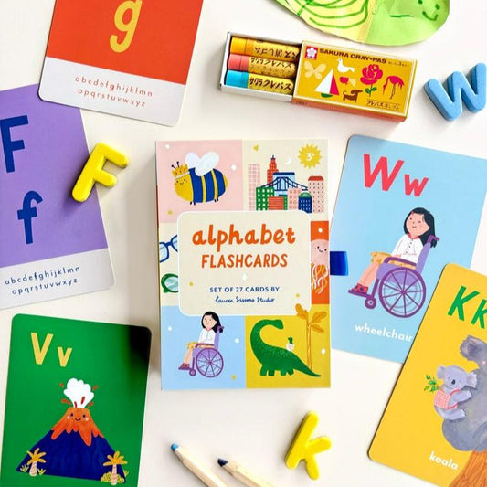 A-Z Illustrated Alphabet Flashcards