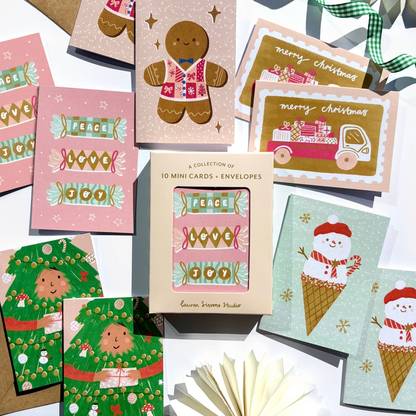 Festive Mini Greeting Card Boxed Set of 10