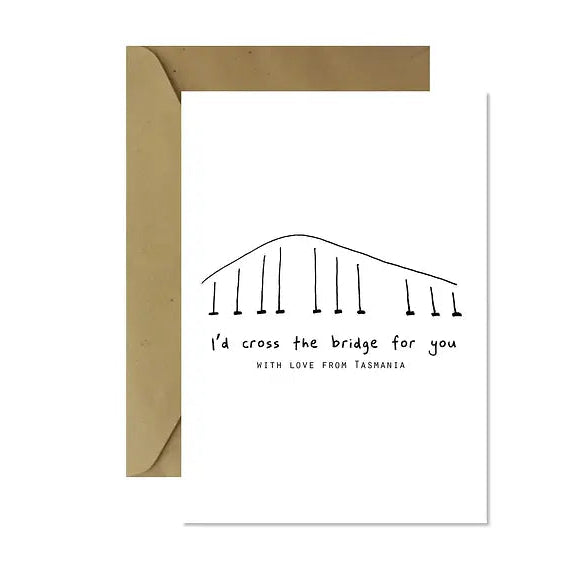 Cross The Bridge Greeting Card
