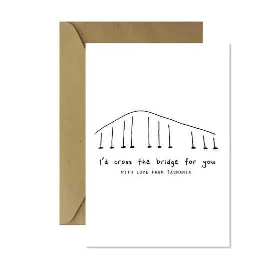 Cross The Bridge Greeting Card