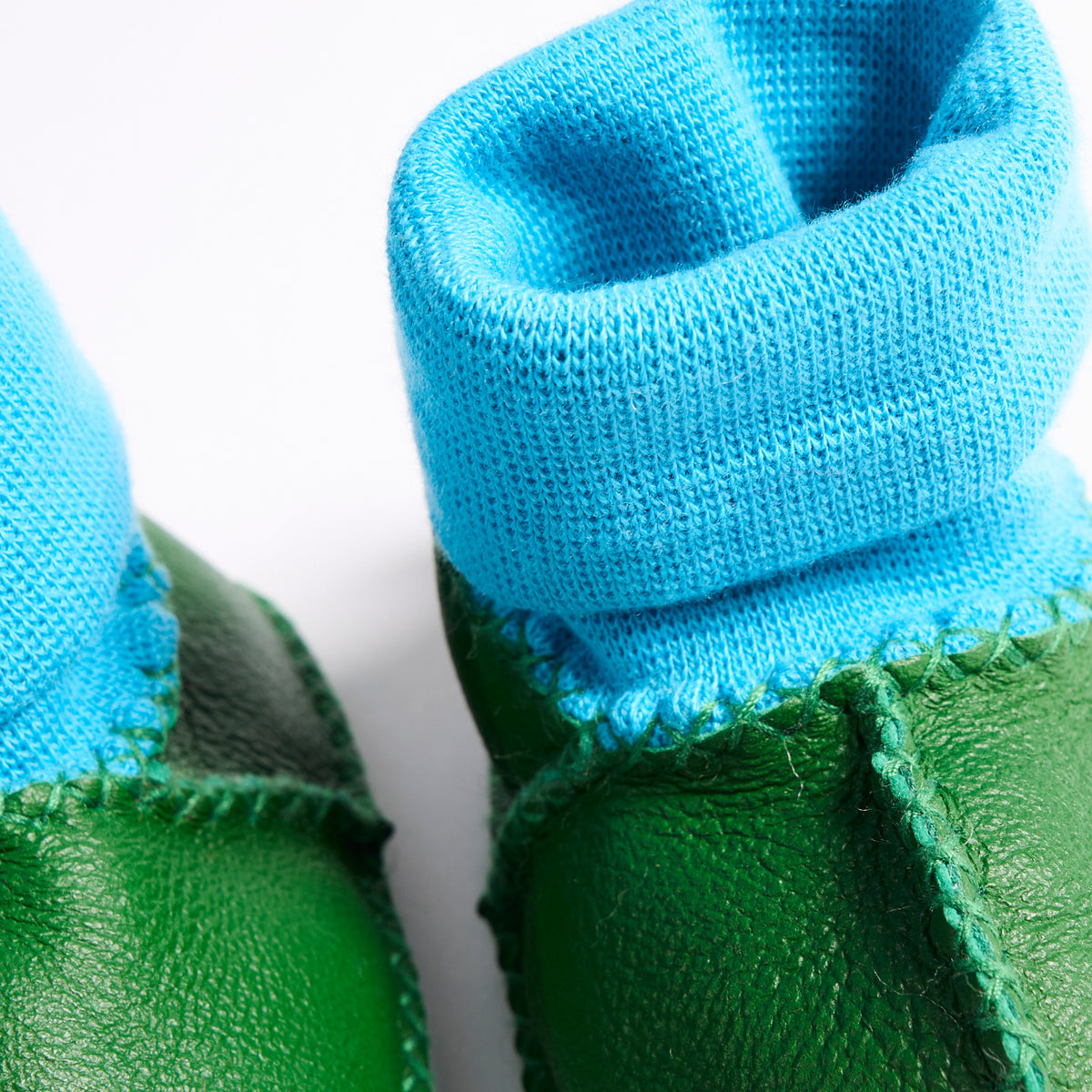 Green Baby Booties