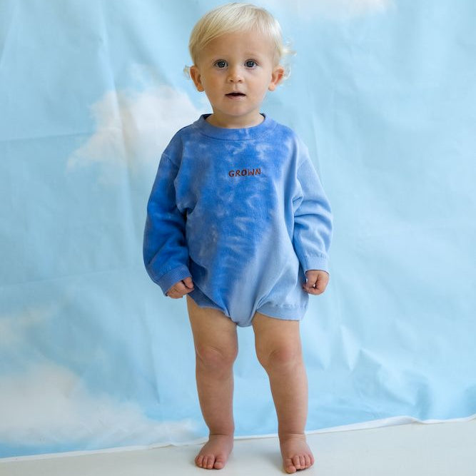 Organic Tie Dye Knit Baby Romper