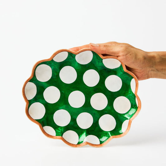 Paradis Scallop Green Tray