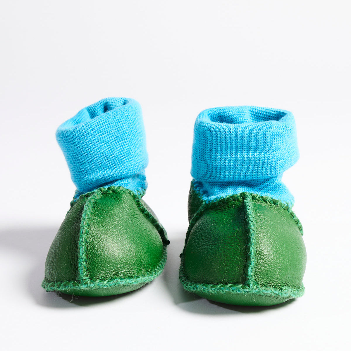 Green Baby Booties