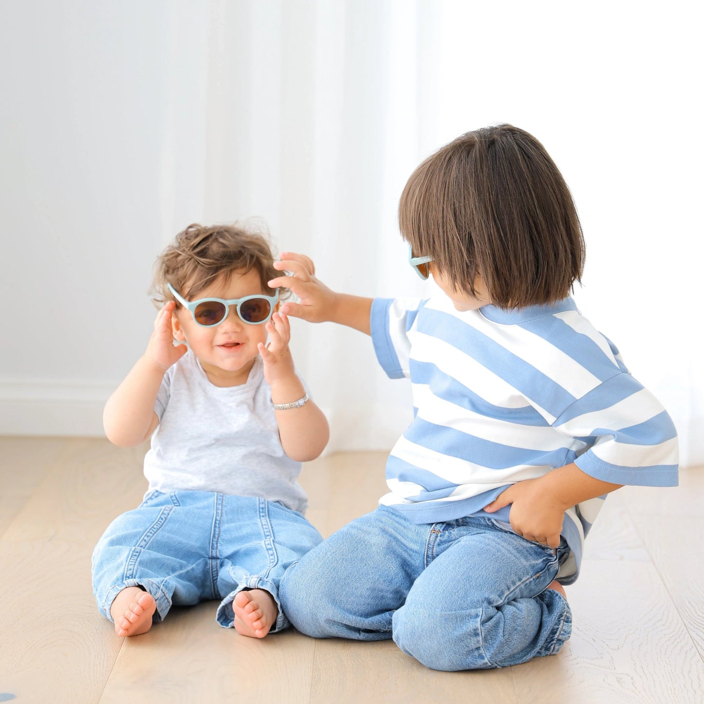 Misty Blue Keyhole Baby & Kids Sunglasses