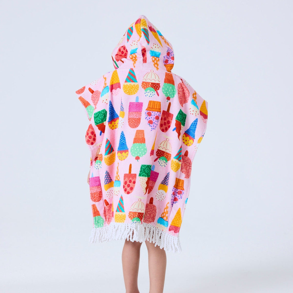 Gelato Printed Kids Terry Poncho