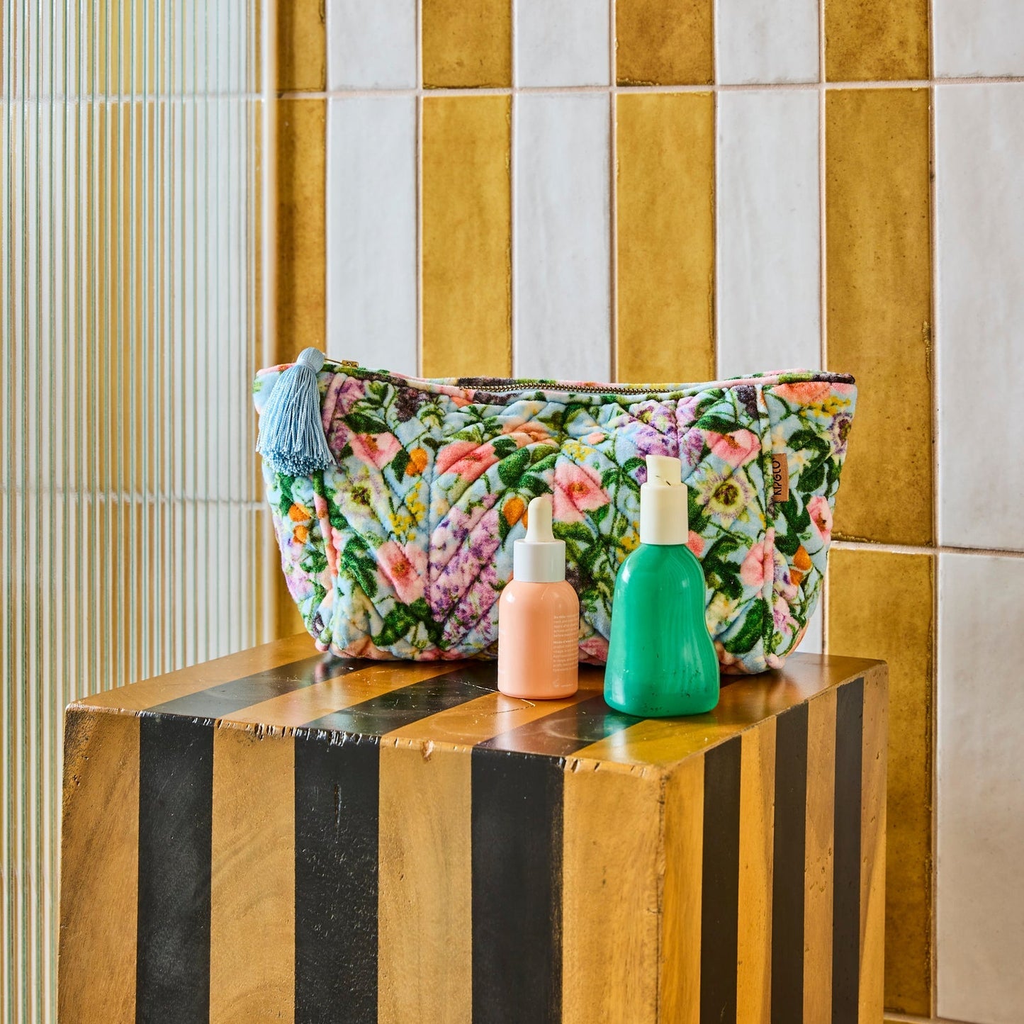 Spring In The Air Velvet Toiletry Bag