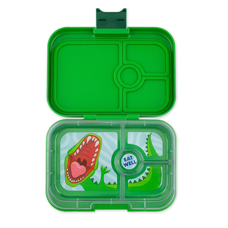 Yumbox Panino 4 Compartment Bento Box Green Dino