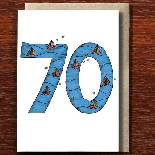 70th Boats Greeting Card