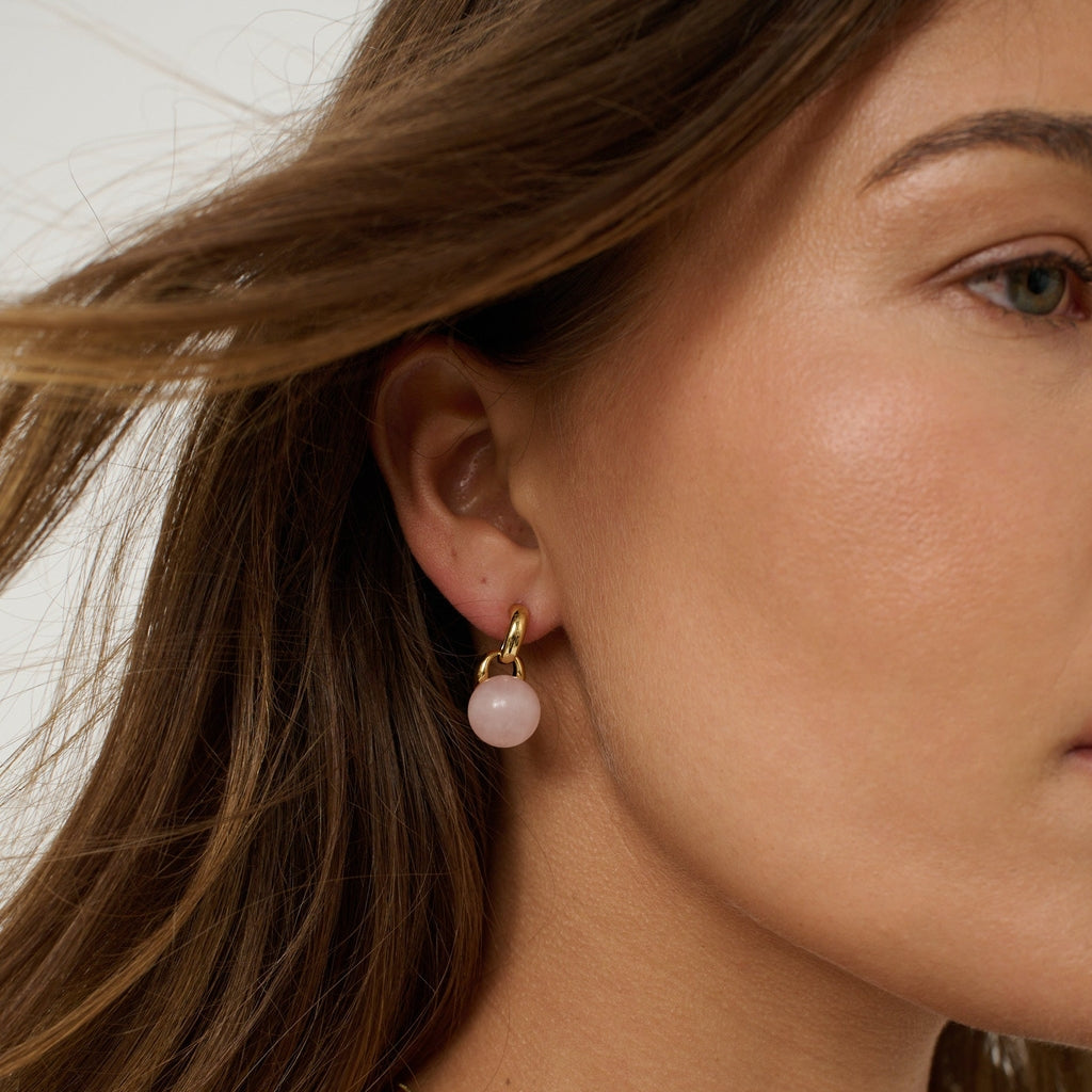 Lula Pink Quartz Earrings