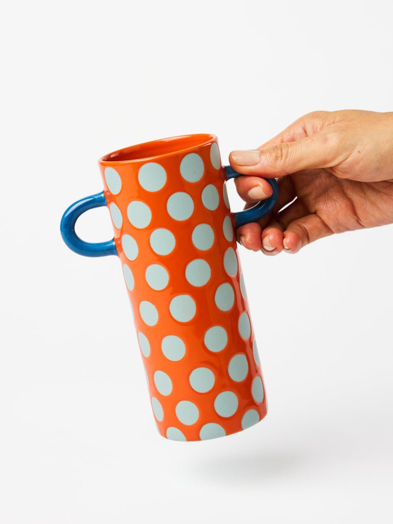 Griffe Orange & Blue Spot Bud Vase