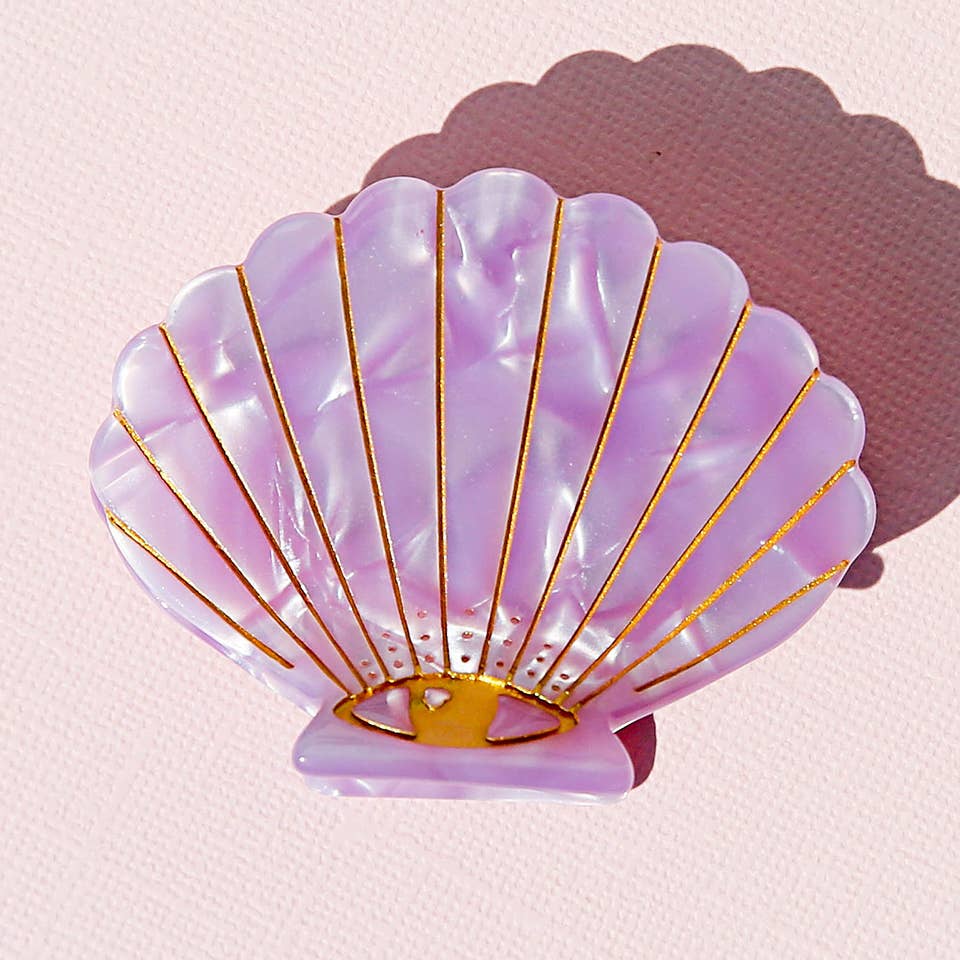 Lilac Shell Clip