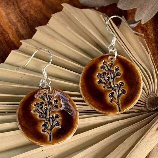Faye Brown Porcelain Earrings