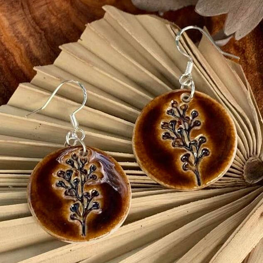 Faye Brown Porcelain Earrings