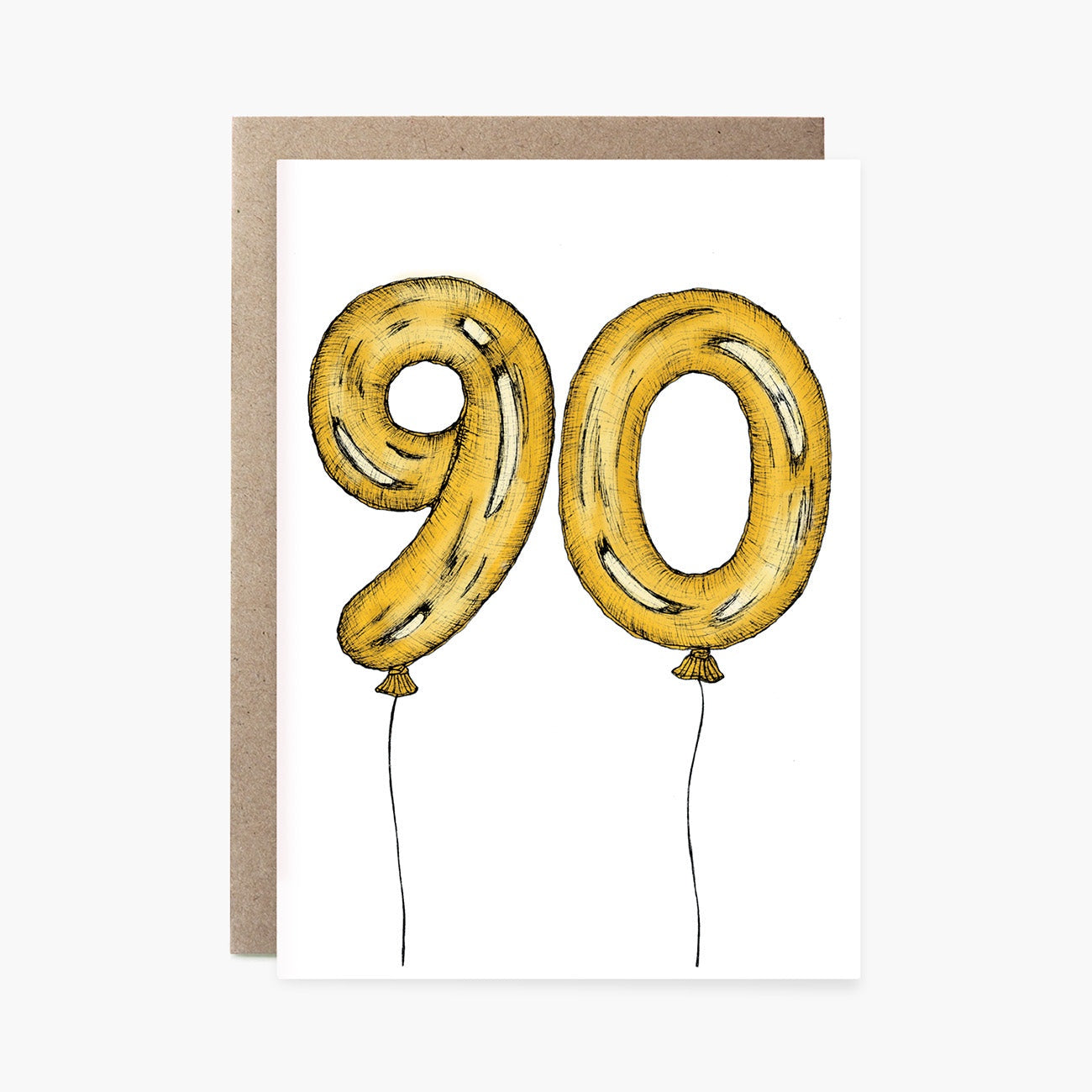 90th Balloons Greeting Card