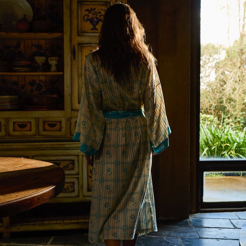Turquoise Bonny Cotton Robe