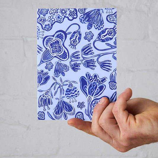 Blue Moon Garden Greeting Card