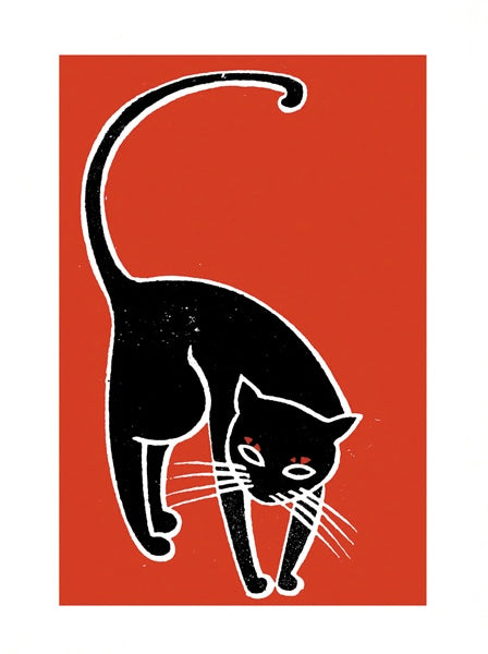 Red Black Card Mini Greeting Card