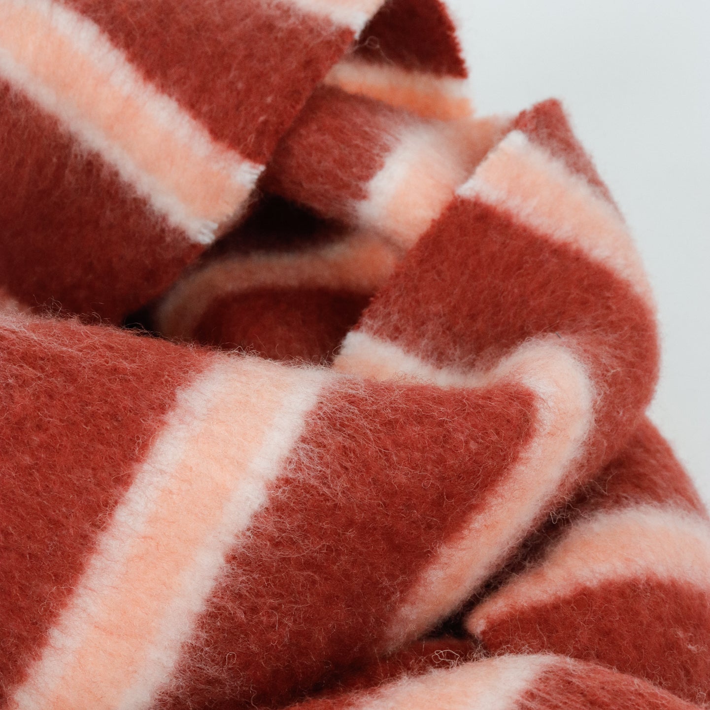 Sora Stripe Wool Blend Fluffy Scarf