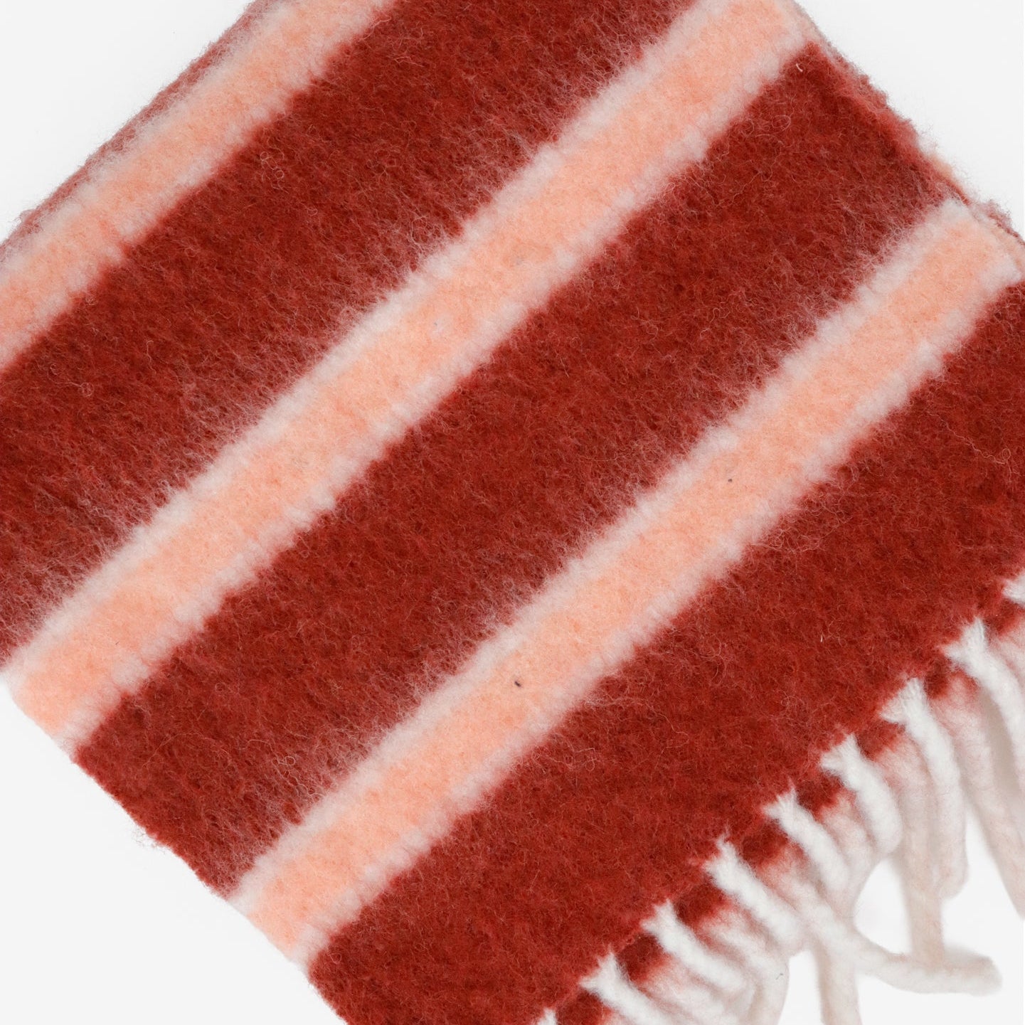 Sora Stripe Wool Blend Fluffy Scarf