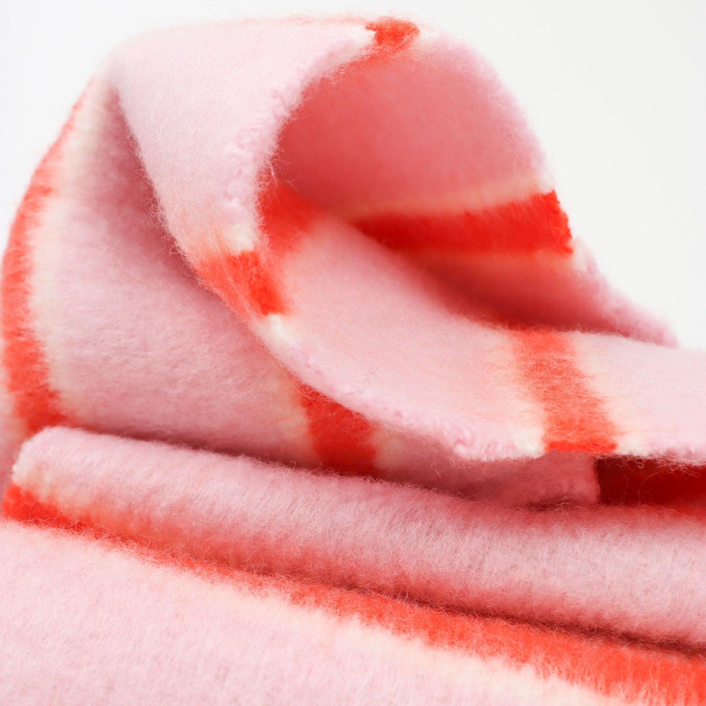 Candy Stripe Wool Blend Fluffy Scarf