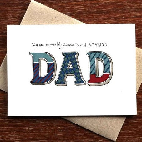 Awesome & Amazing Dad Greeting Card