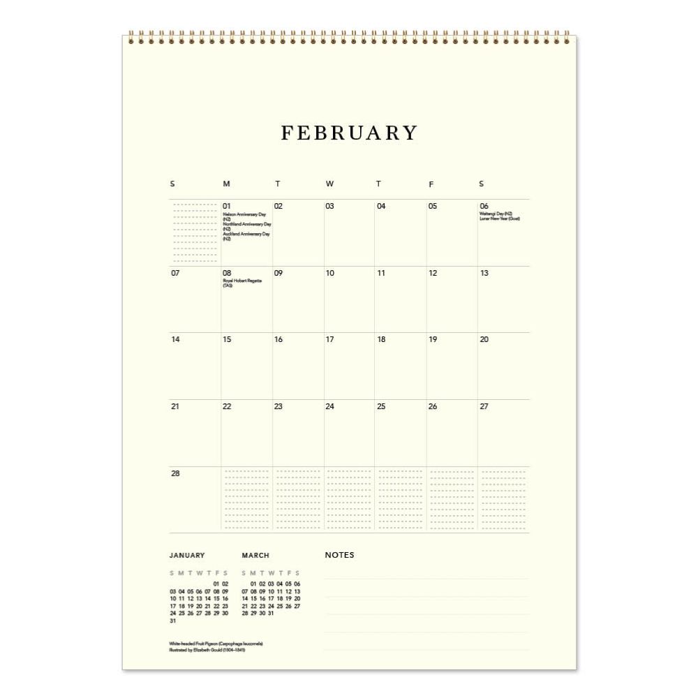 John Gould Australian Birds 2027 Calendar