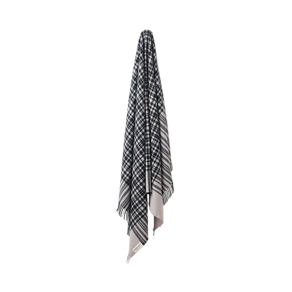 Bask Charcoal Merino Wool Throw