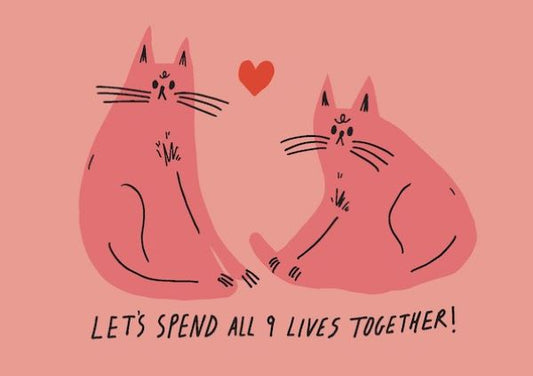 Nine Lives Greeting Card