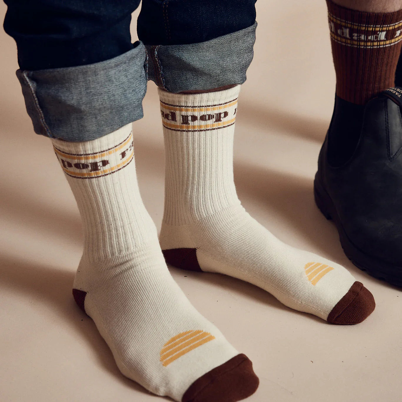 Rad Pop Natural Organic Cotton Crew Socks