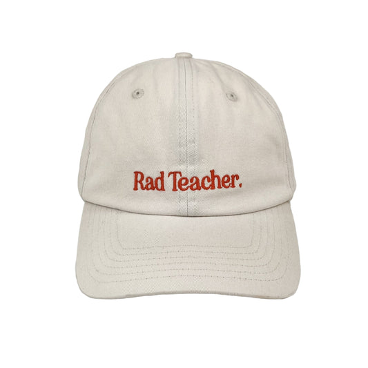 Rad Teacher Ecru Baseball Cap