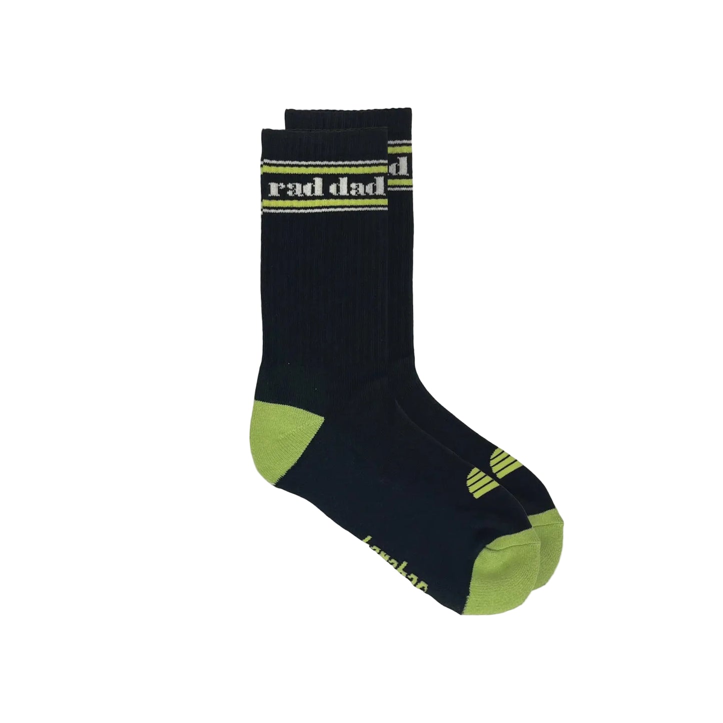 Rad Dad Lime Organic Cotton Crew Socks