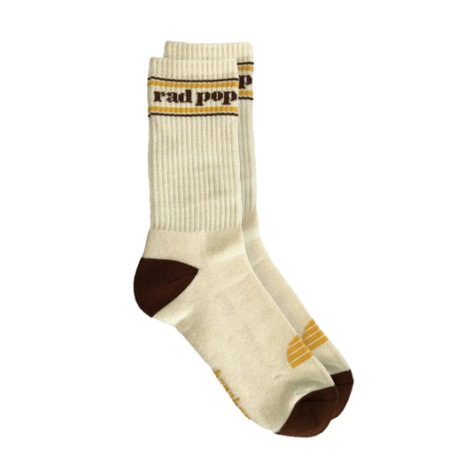Rad Pop Natural Organic Cotton Crew Socks