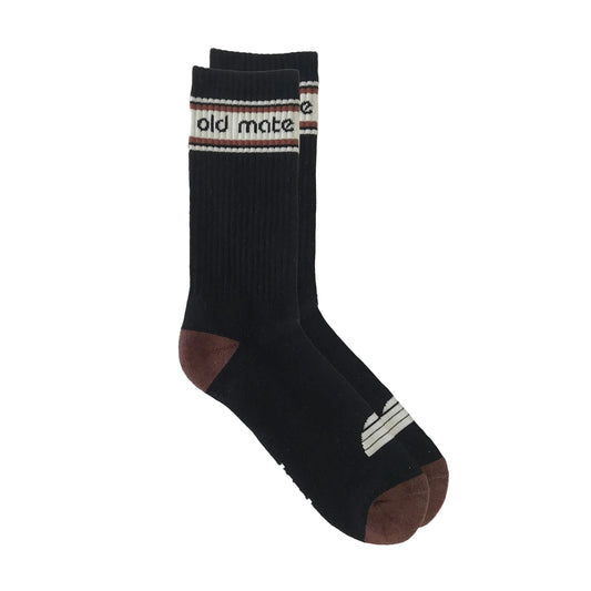 Old Mate Black Forest Organic Cotton Crew Socks