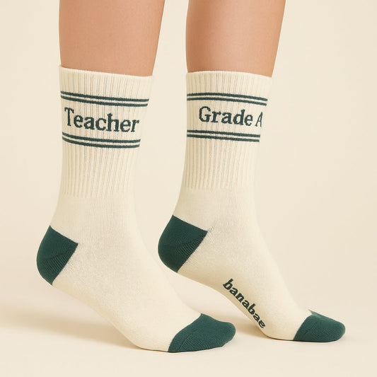 Grade A Teacher Organic Cotton Crew Socks