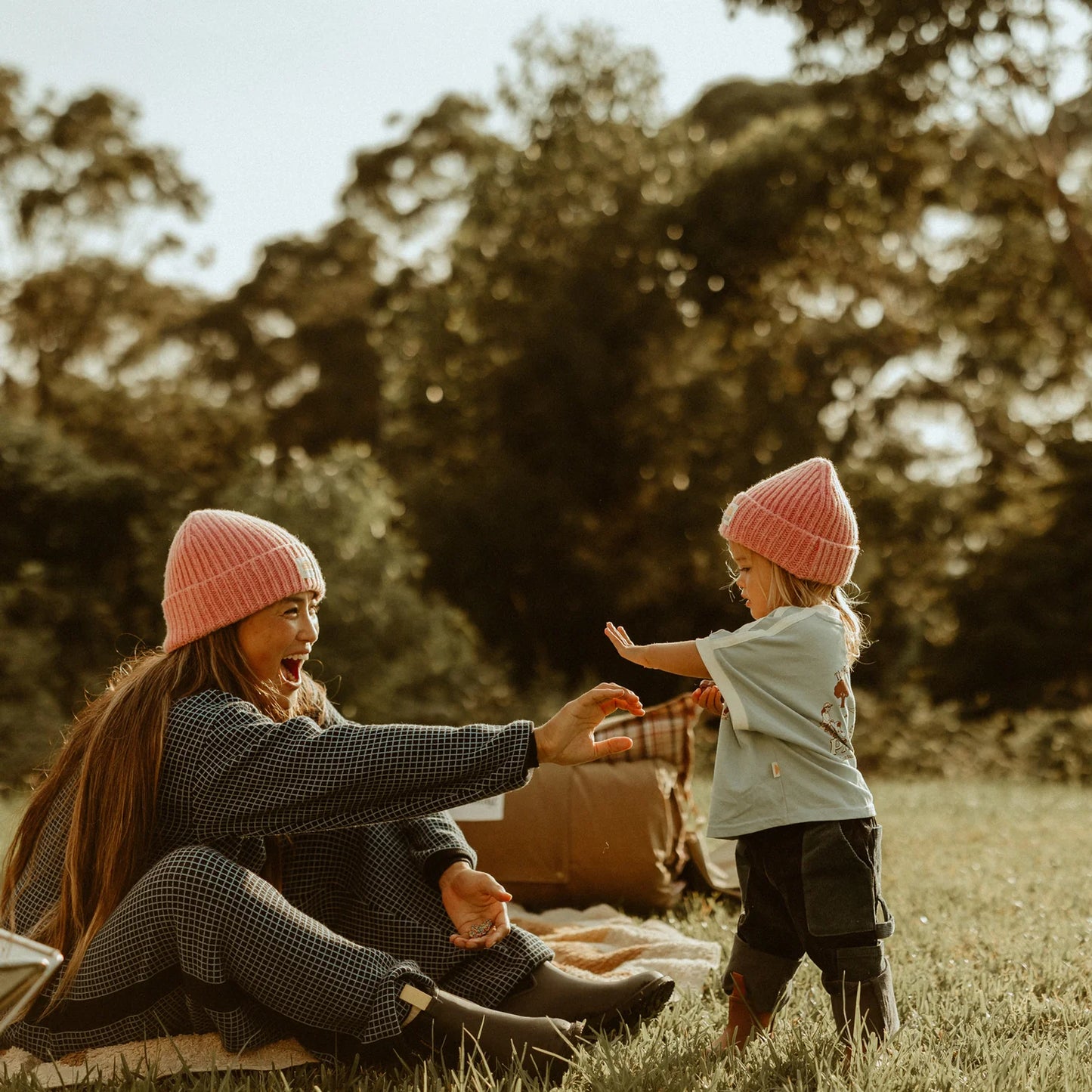Rad Mama Peony Pink Merino Beanie