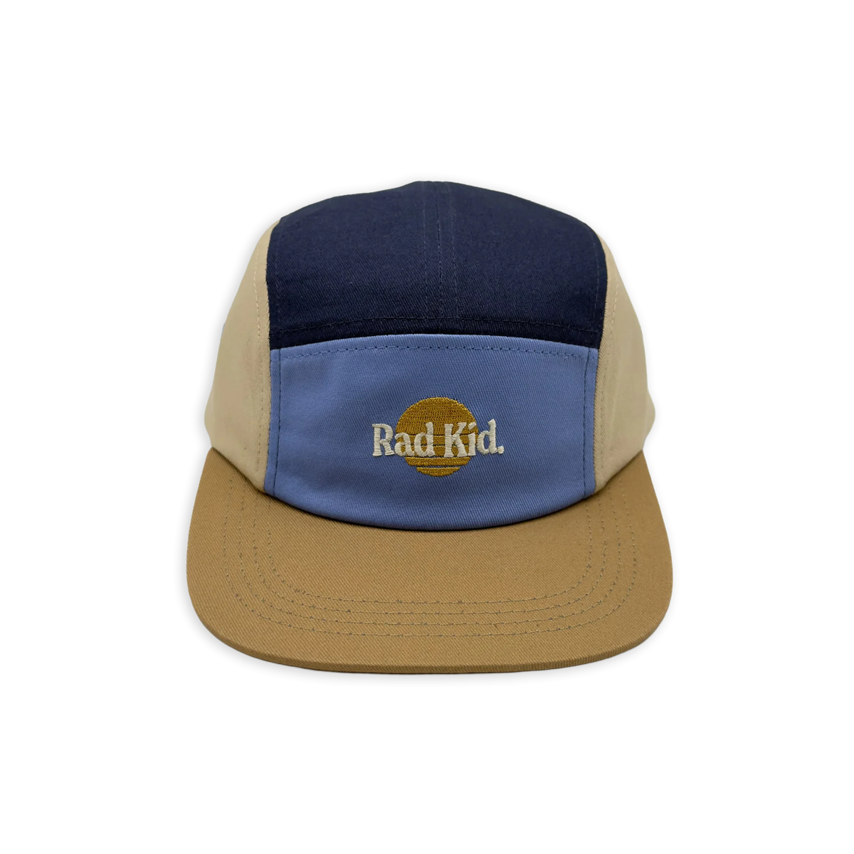 Rad Kid Five Panel Splice Blue Twill Cap