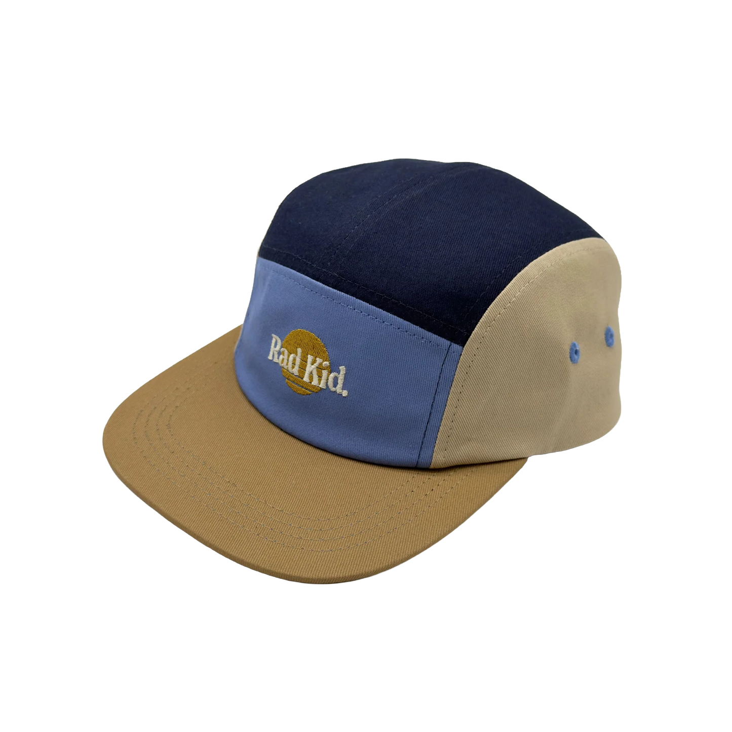 Rad Kid Five Panel Splice Blue Twill Cap