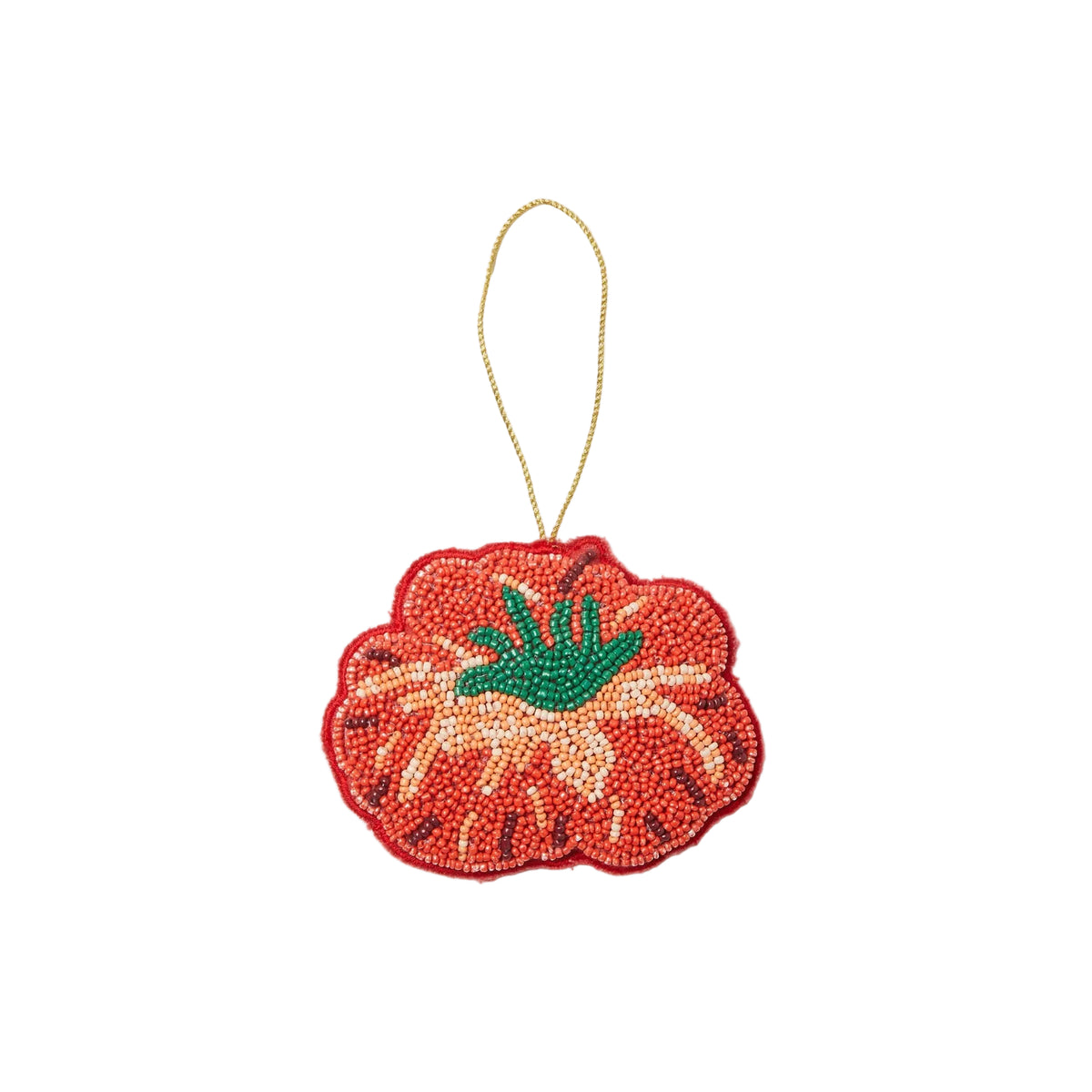 Heirloom Tomato Beaded Christmas Decoration